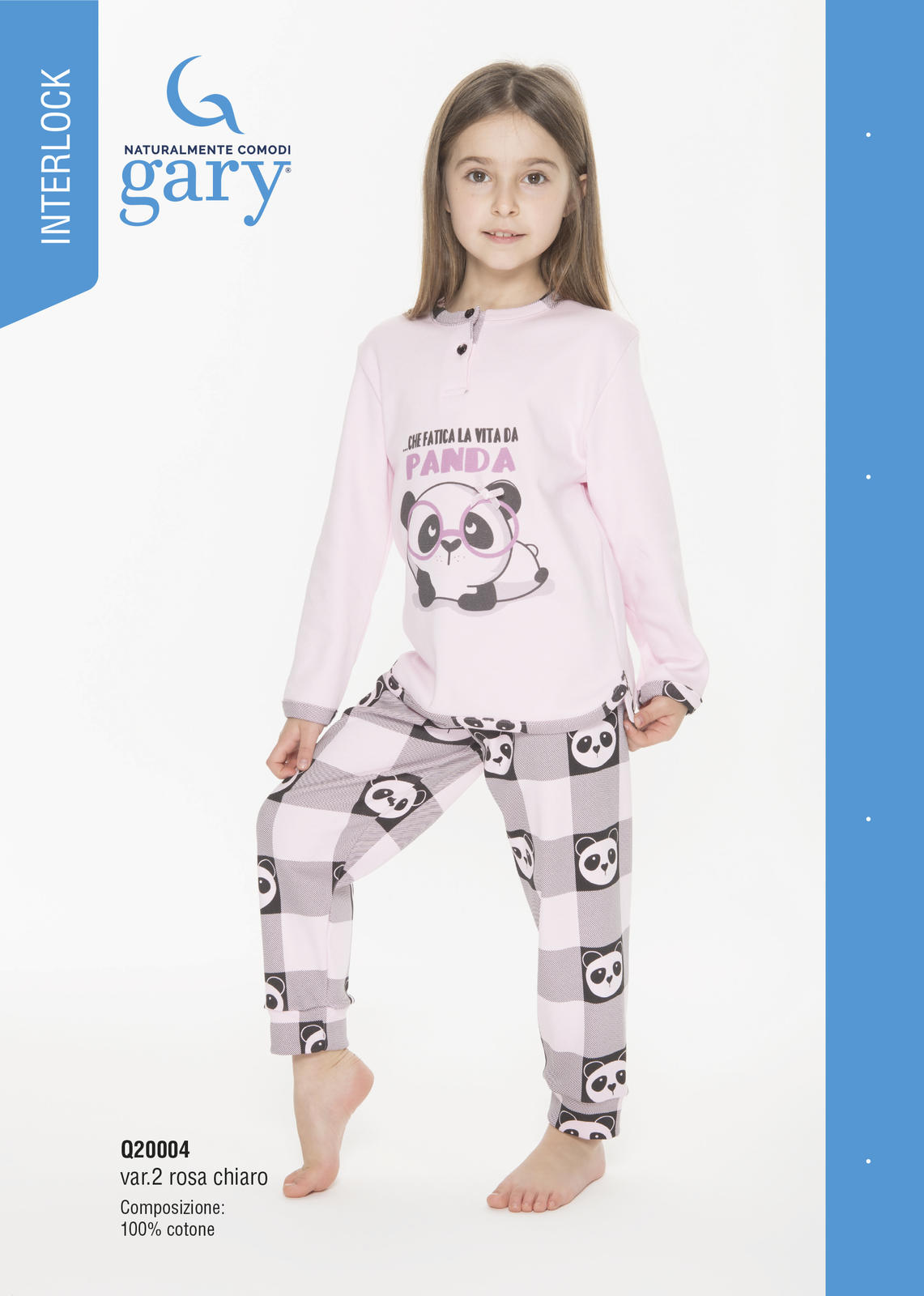 GIRL'S PAJAMA M/L Q30004 Tellini S.r.l. Wholesale Clothing